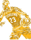 Lebron James Cleveland Cavaliers Pixel Art 20 - Poster | Canvas Wall Art Print