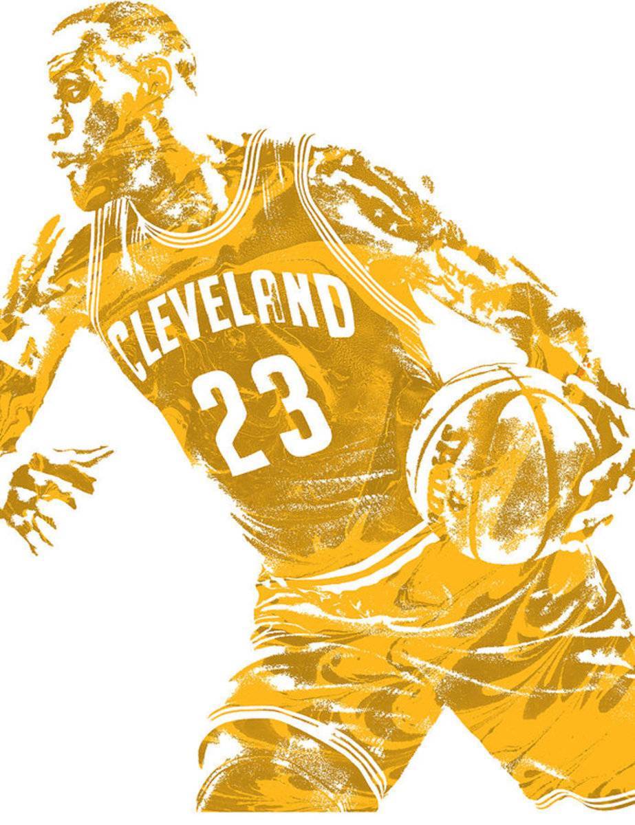 Lebron James Cleveland Cavaliers Pixel Art 20 - Poster | Canvas Wall Art Print