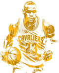 Lebron James Cleveland Cavaliers Pixel Art 200 - Poster | Canvas Wall Art Print