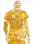 Lebron James Cleveland Cavaliers Pixel Art 21 - Poster | Canvas Wall Art Print