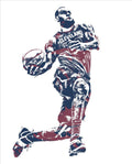Lebron James Cleveland Cavaliers Pixel Art 52 - Poster | Canvas Wall Art Print