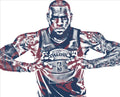 Lebron James Cleveland Cavaliers Pixel Art 54 - Poster | Canvas Wall Art Print