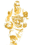 Lebron James Cleveland Cavaliers Pixel Art 7 - Poster | Canvas Wall Art Print