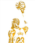 Lebron James Cleveland Cavaliers Pixel Art 71 - Poster | Canvas Wall Art Print