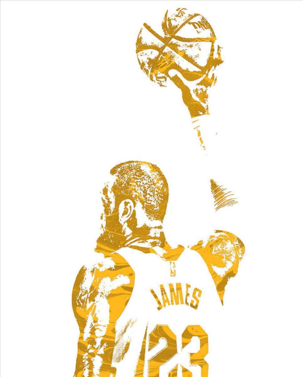 Lebron James Cleveland Cavaliers Pixel Art 71 - Poster | Canvas Wall Art Print