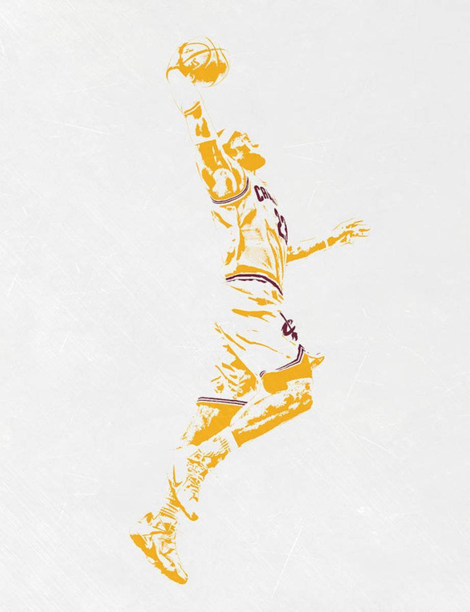 Lebron James Cleveland Cavaliers Pixel Art - Poster | Canvas Wall Art Print