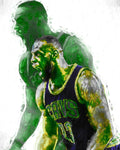 Lebron James Green Rage Hulk Cleveland Cavs Digital Painting - Poster | Canvas Wall Art Print