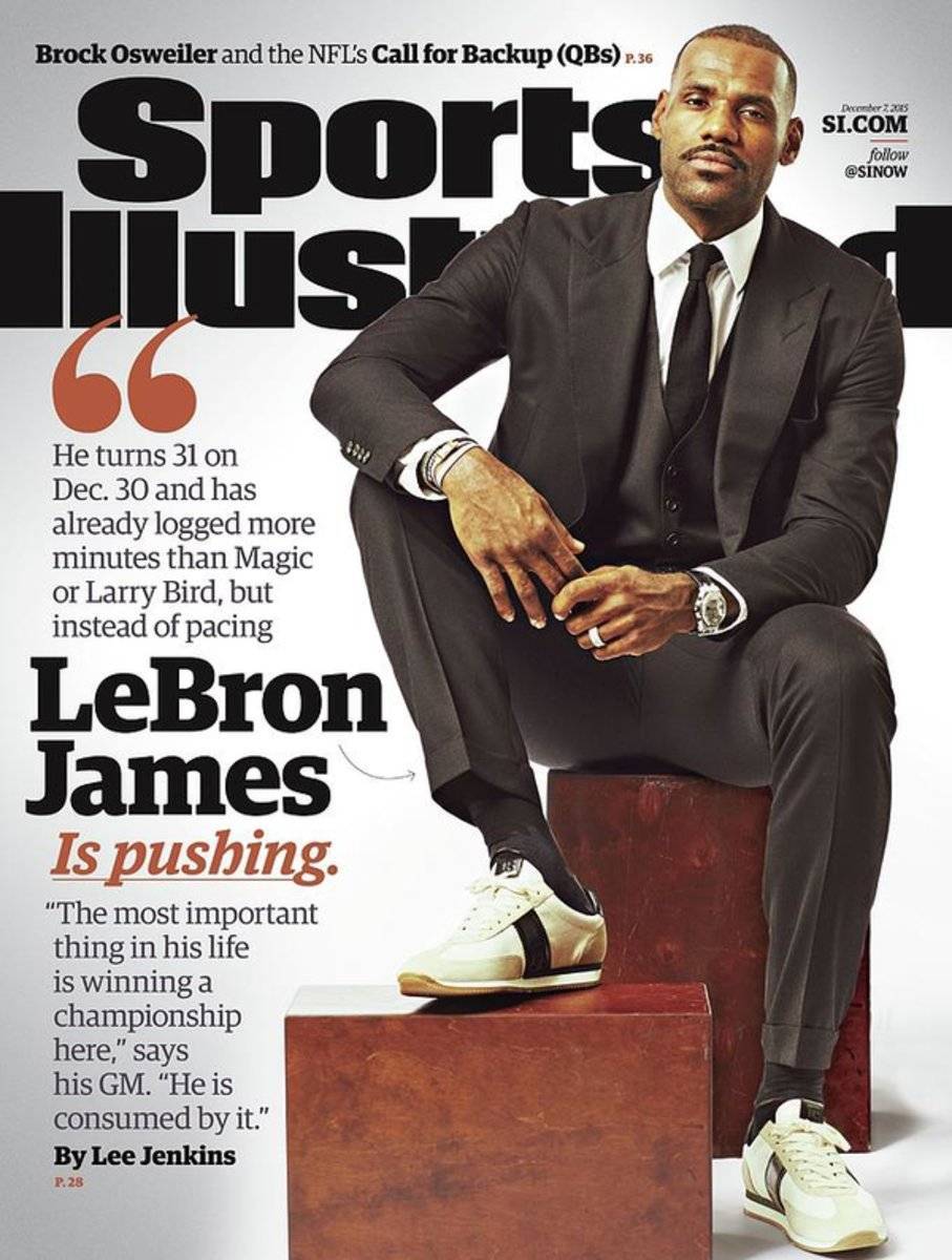 Lebron James Is Pushing Sports Illustrated Cover - Poster | Canvas Wall Art Print