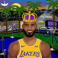 Lebron James King Of La - Poster | Canvas Wall Art Print