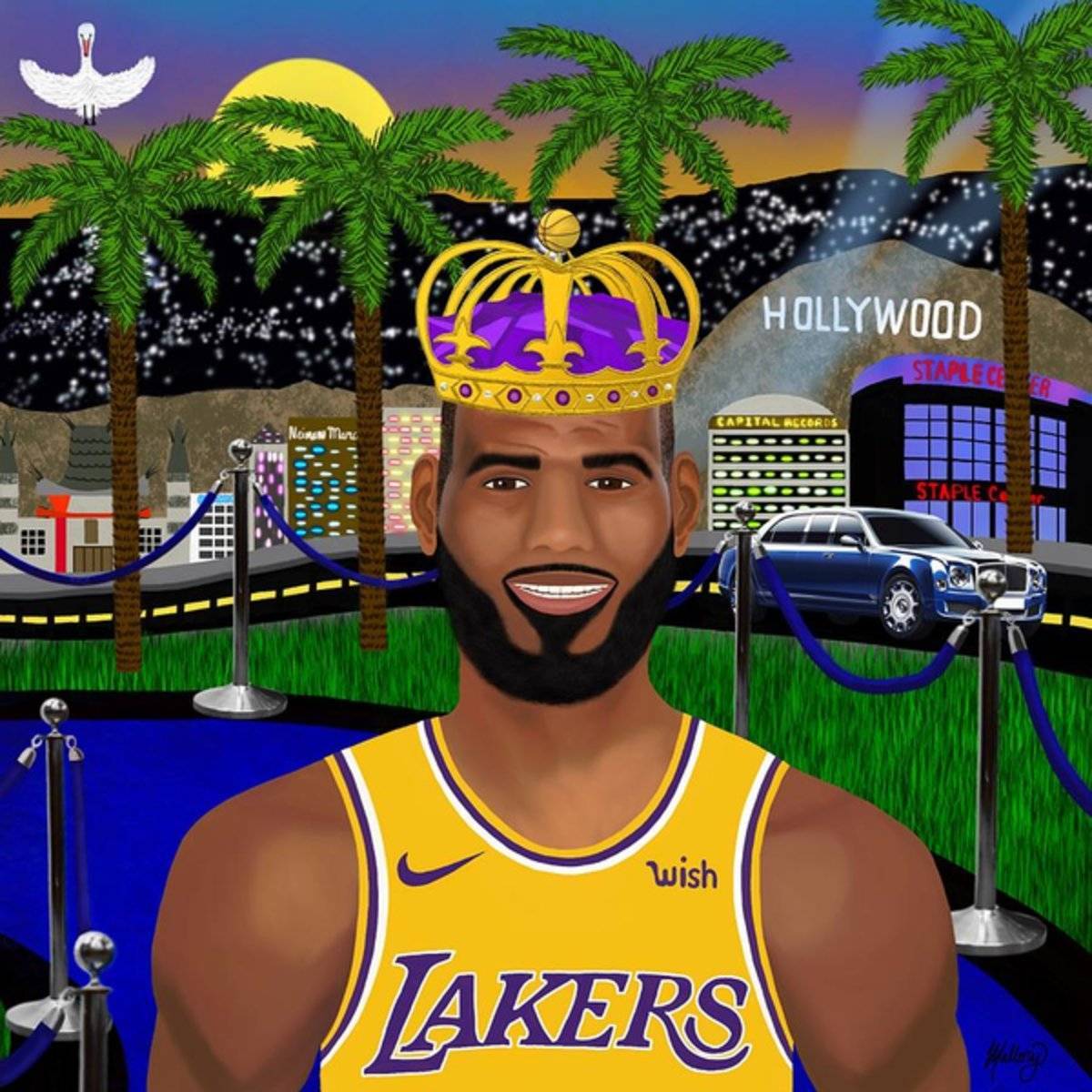 Lebron James King Of La - Poster | Canvas Wall Art Print