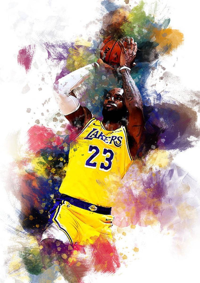 Lebron James La Lakers Nba Player - Poster | Canvas Wall Art Print