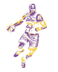 Lebron James Los Angeles Lakers Pixel Art 3 - Poster | Canvas Wall Art Print