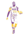 Lebron James Los Angeles Lakers Pixel Art 5 - Poster | Canvas Wall Art Print