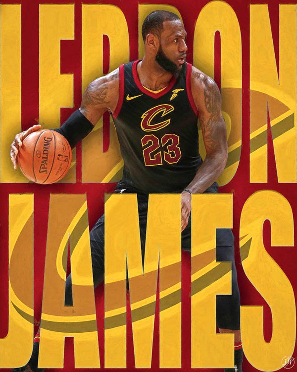 Lebron James - Name Plate Series - Poster | Canvas Wall Art Print