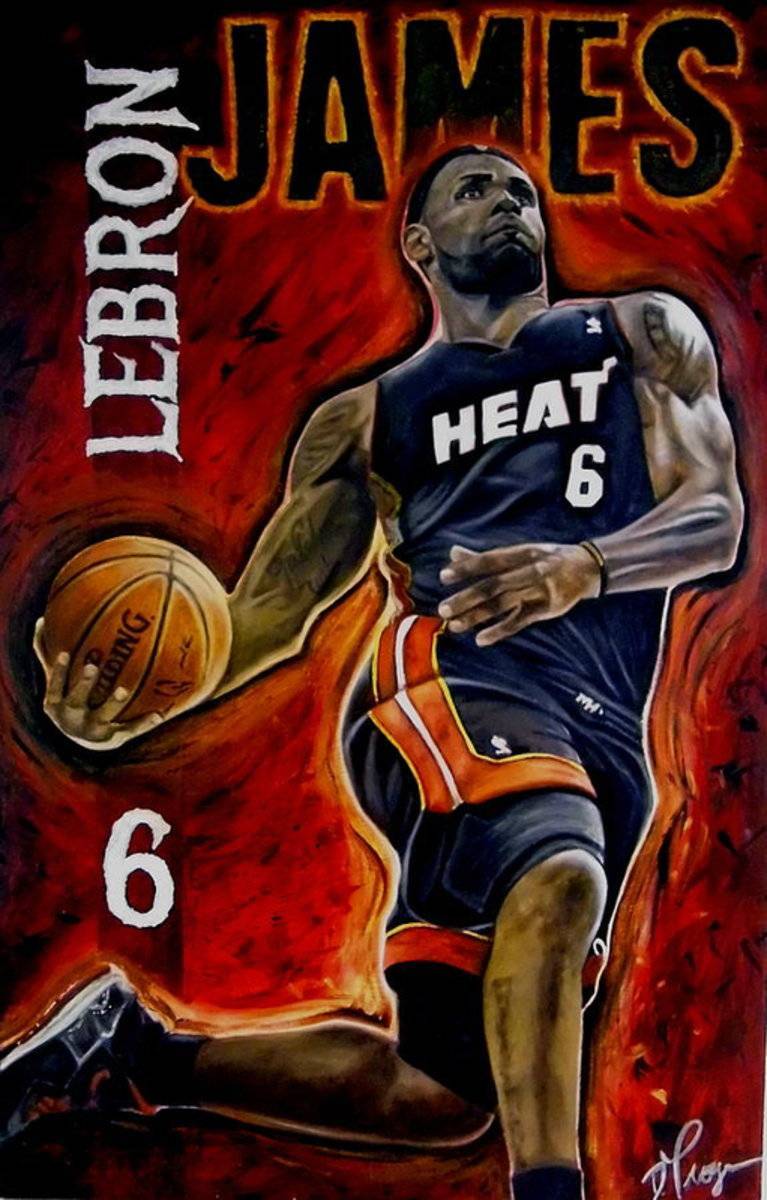 Lebron James Oil Painting-Original - Poster | Canvas Wall Art Print