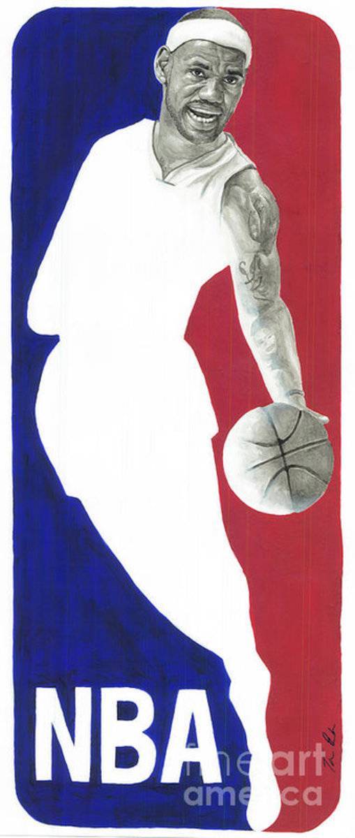 Lebron Nba Logo - Poster | Canvas Wall Art Print