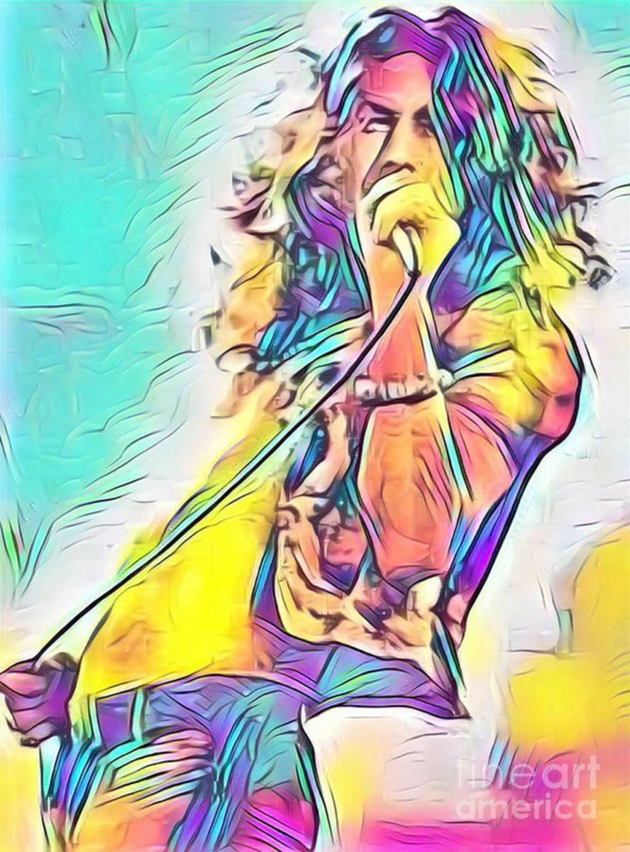 Legends Of Rock - Robert Plant - Ten Years Gone - Poster | Canvas Wall Art Print