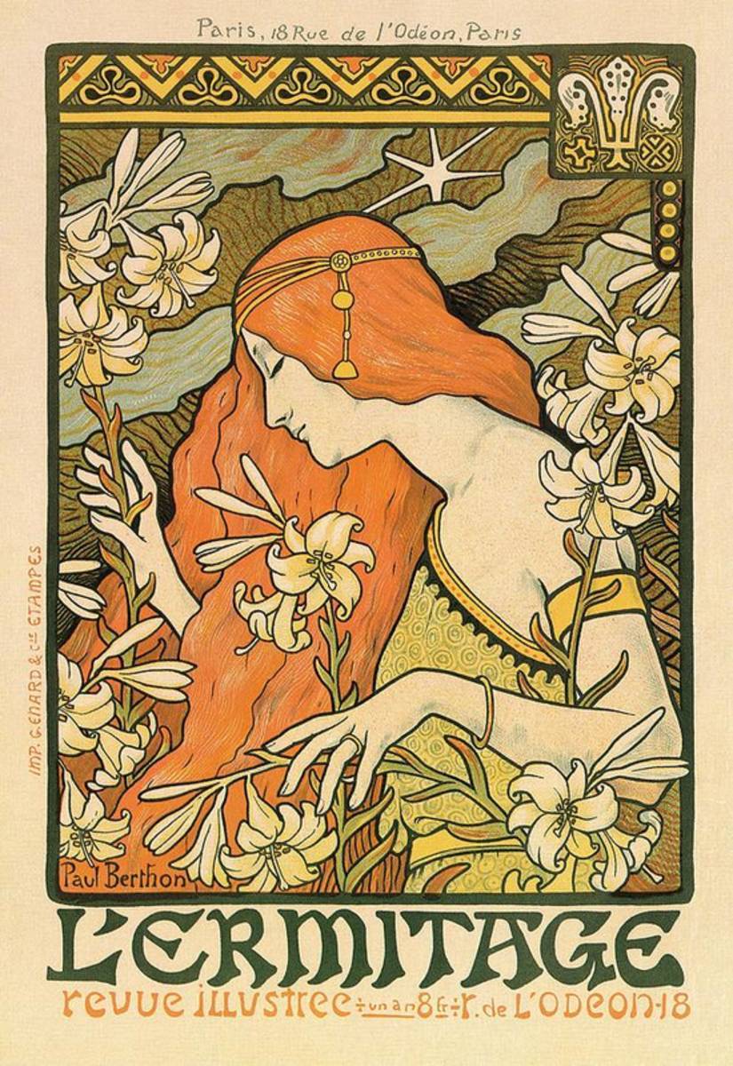 L'Ermitage - Alphonse Mucha - Art Nouveau Poster - Poster | Canvas Wall Art Print