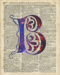 Letter B Monogram - Poster | Canvas Wall Art Print