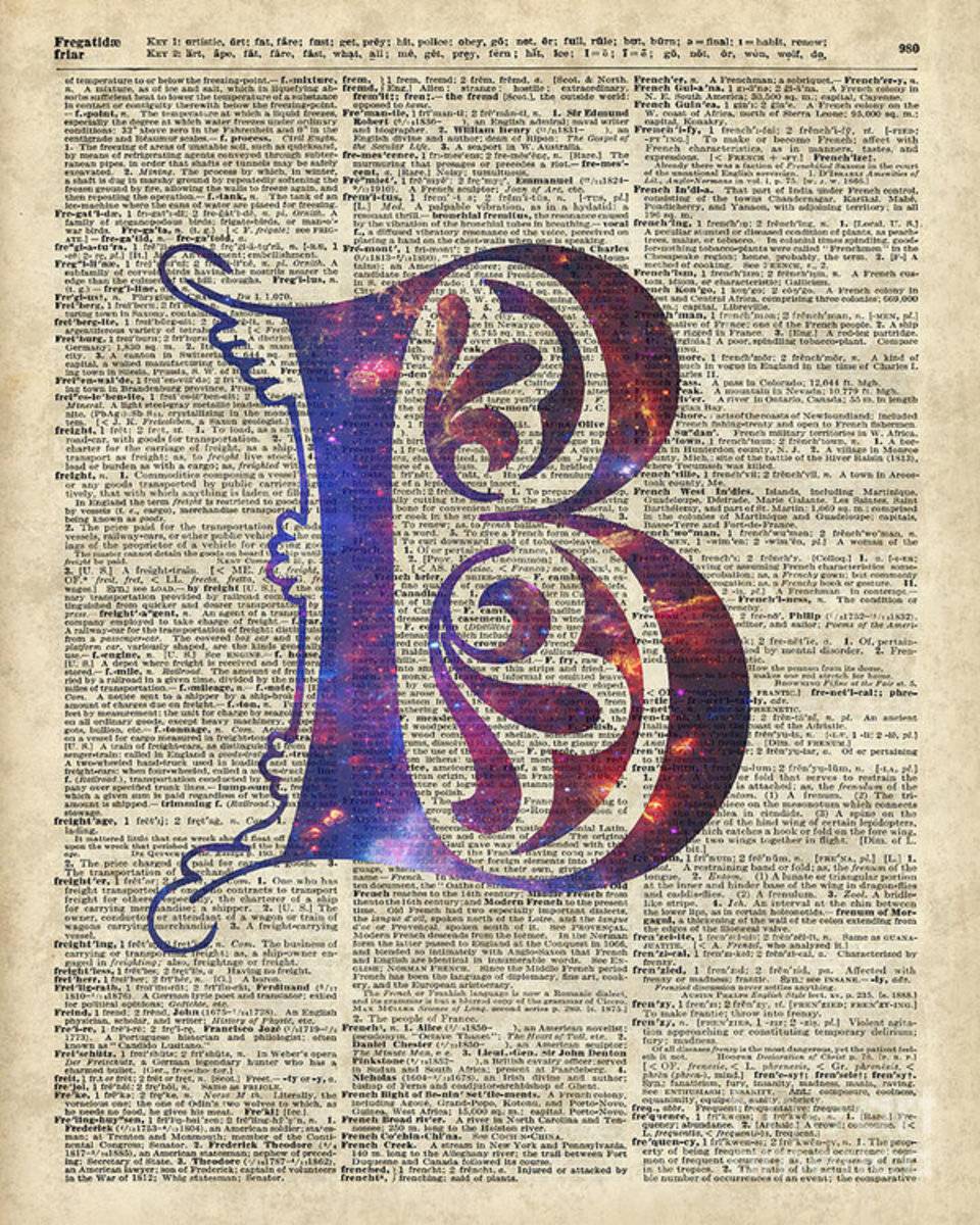 Letter B Monogram - Poster | Canvas Wall Art Print