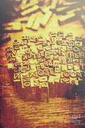 Letterpress Industrial Pop Art - Poster | Canvas Wall Art Print