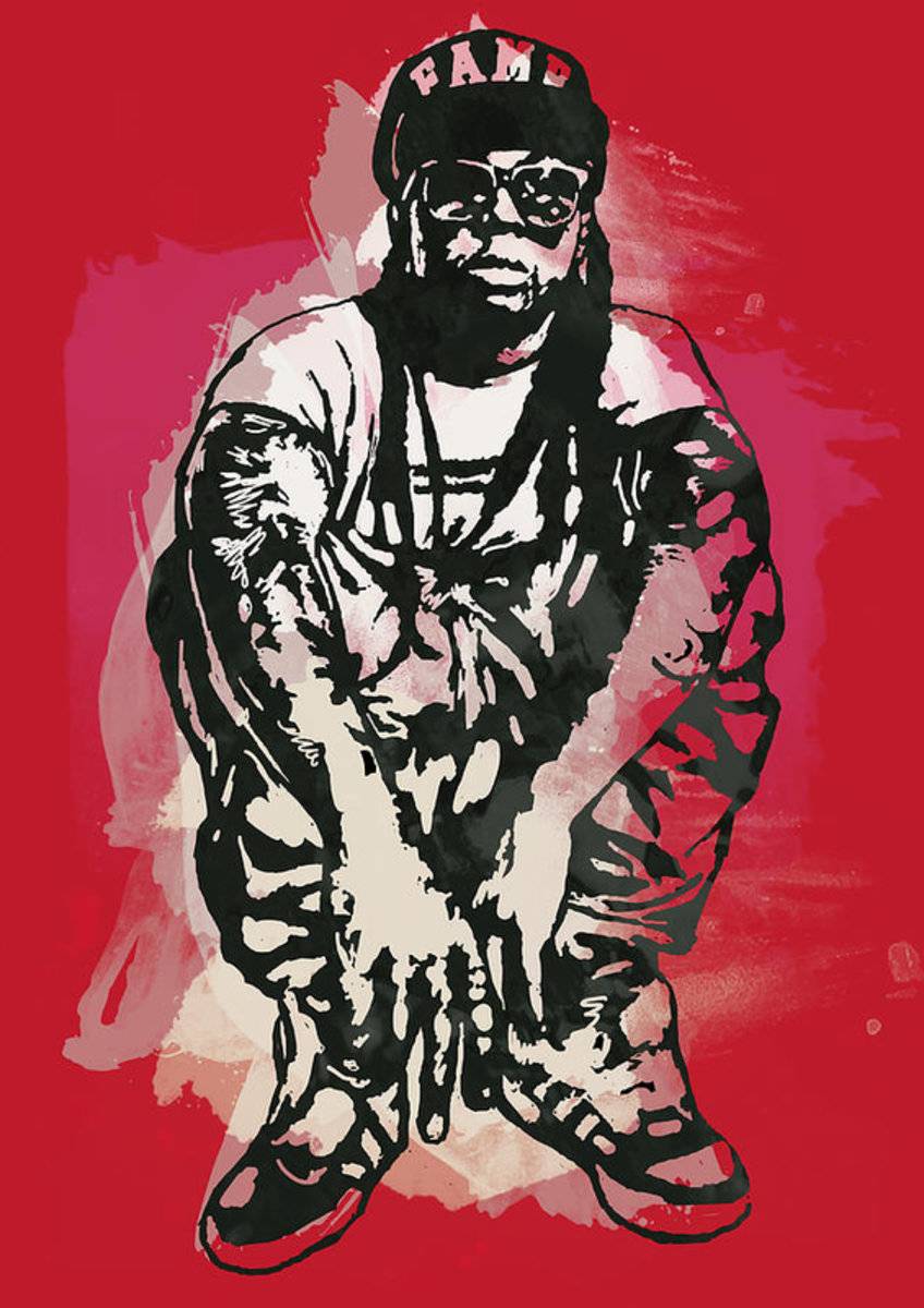Lil Wayne Pop Stylised Art Sketch - Rapper - Poster | Canvas Wall Art Print