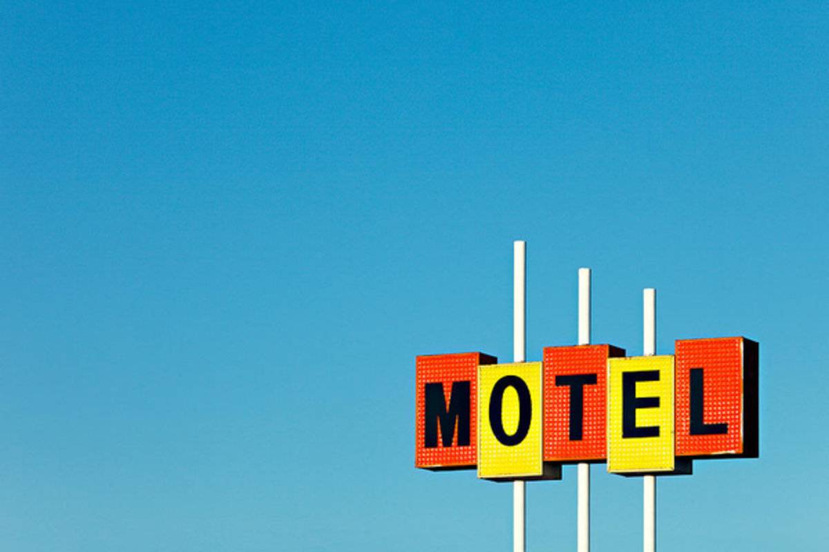 Little Motel Sign - Poster | Canvas Wall Art Print