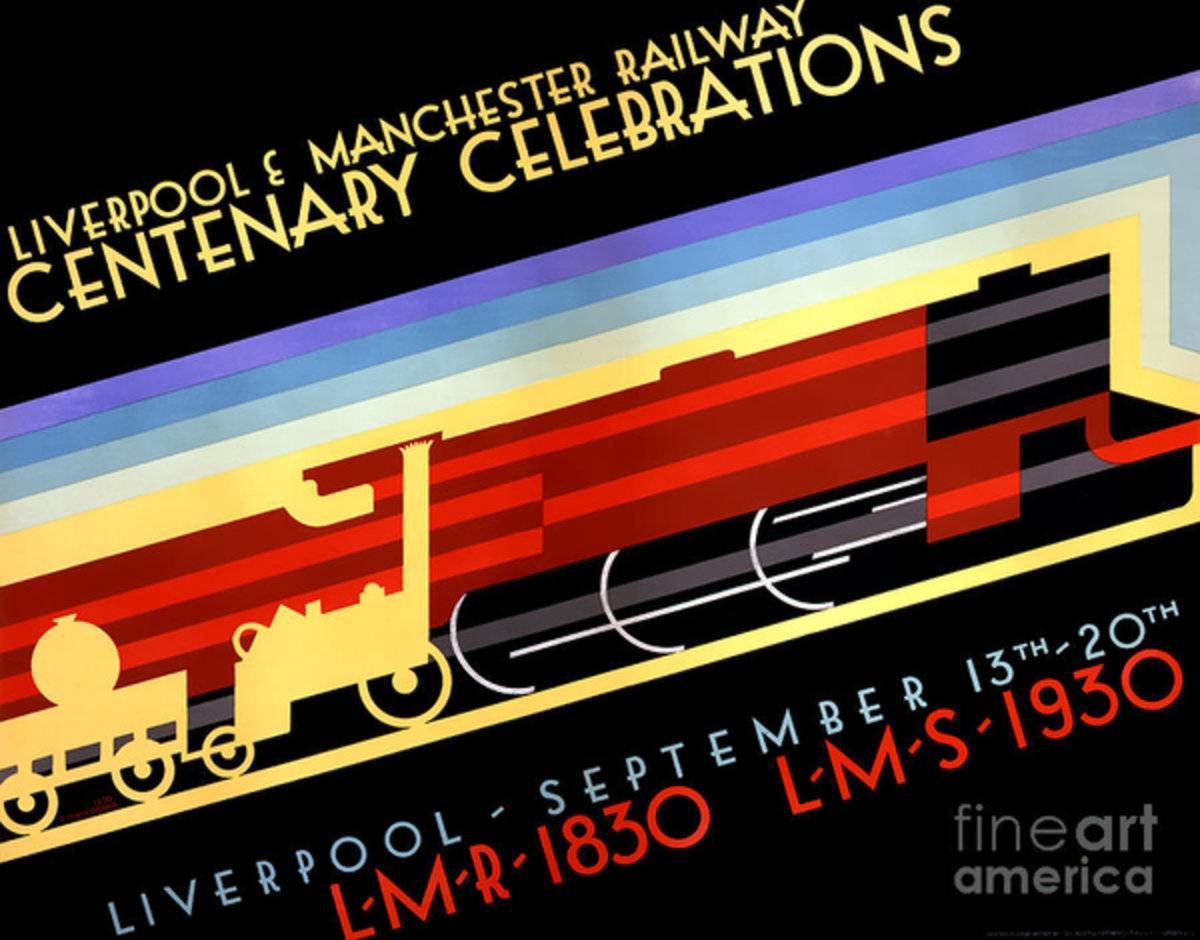Liverpool Manchester Railway Vintage - Poster | Canvas Wall Art Print