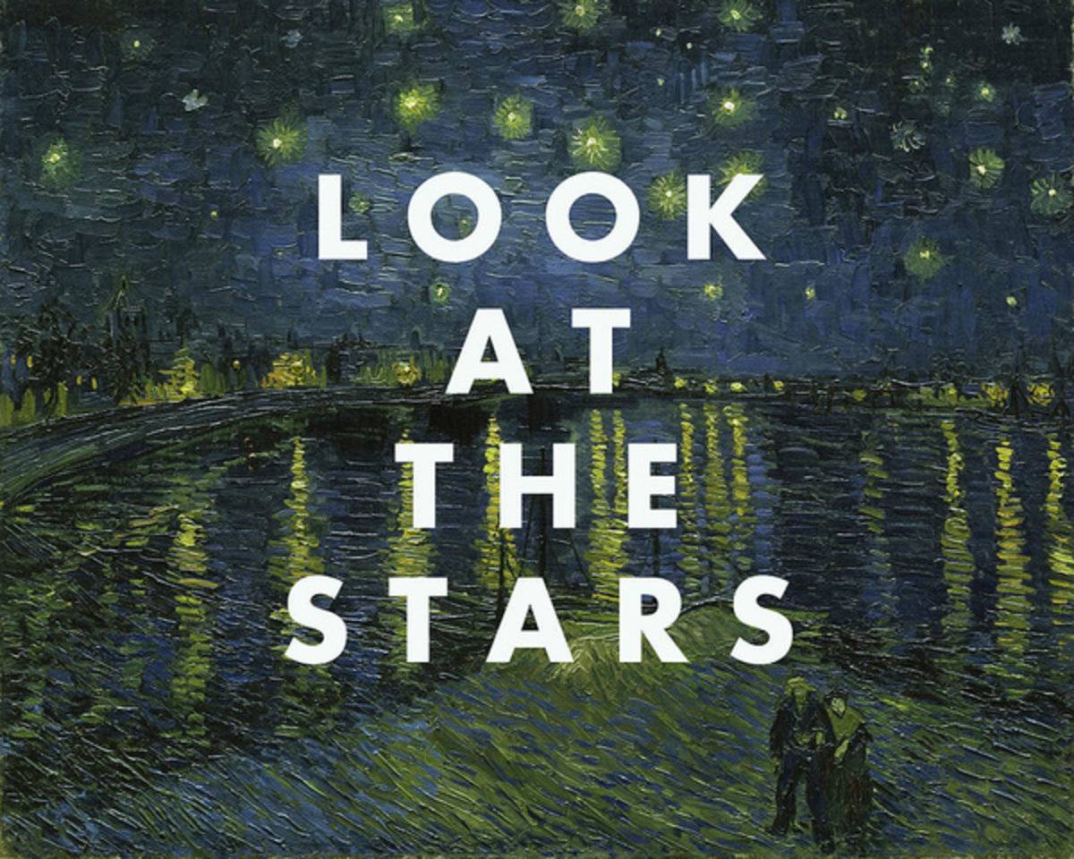 Look At The Stars Print - Poster | Canvas Wall Art Print