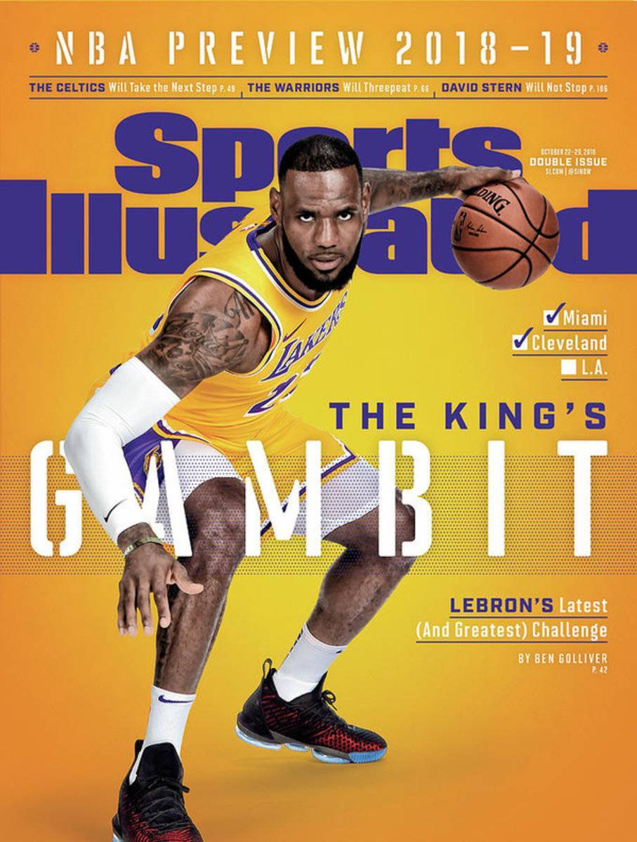 Los Angeles Lakers Lebron James, 2018-19 Nba Basketball Sports Illustrated Cover - Poster | Canvas Wall Art Print