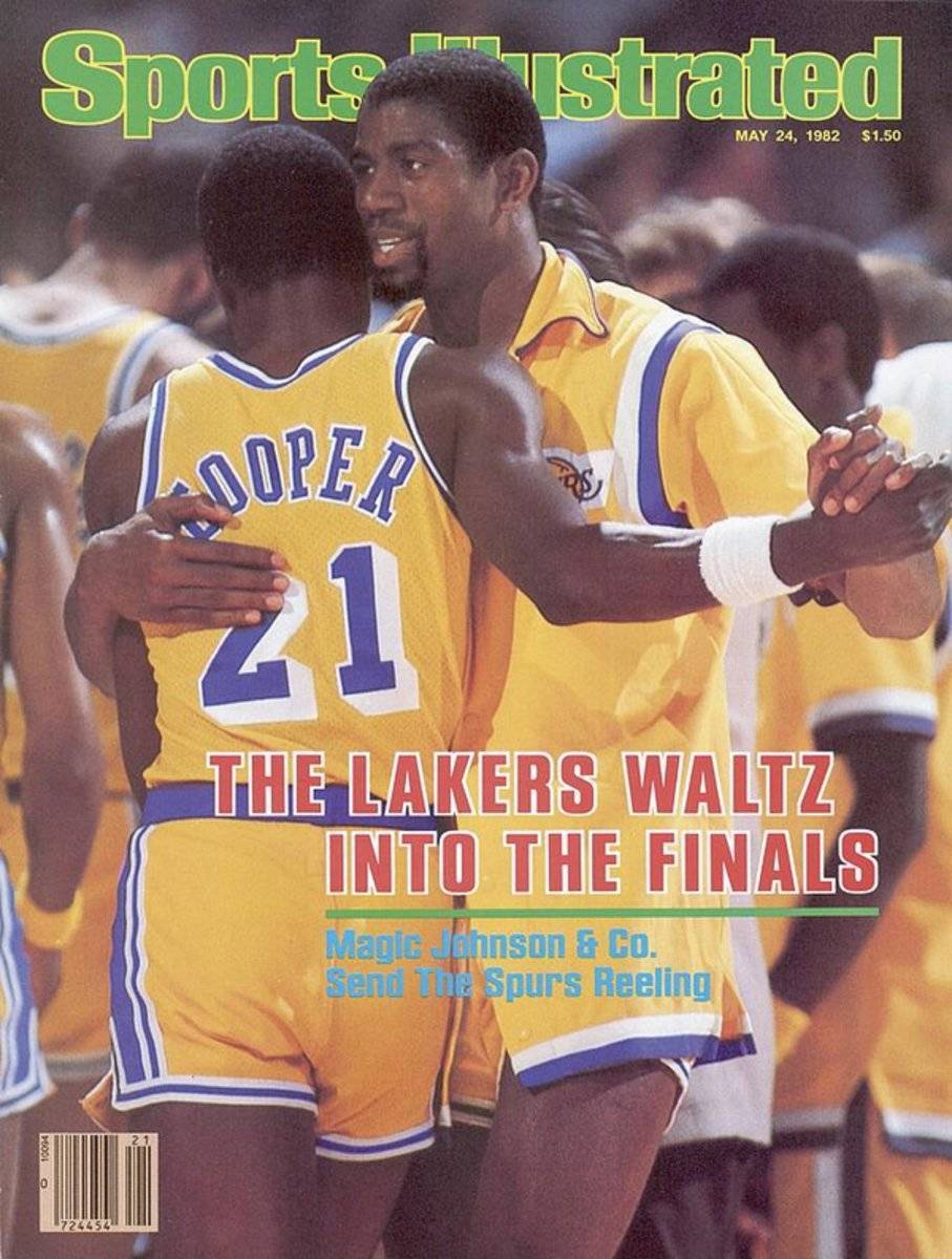 Los Angeles Lakers Magic Johnson, 1982 Nba Western Sports Illustrated Cover - Poster | Canvas Wall Art Print