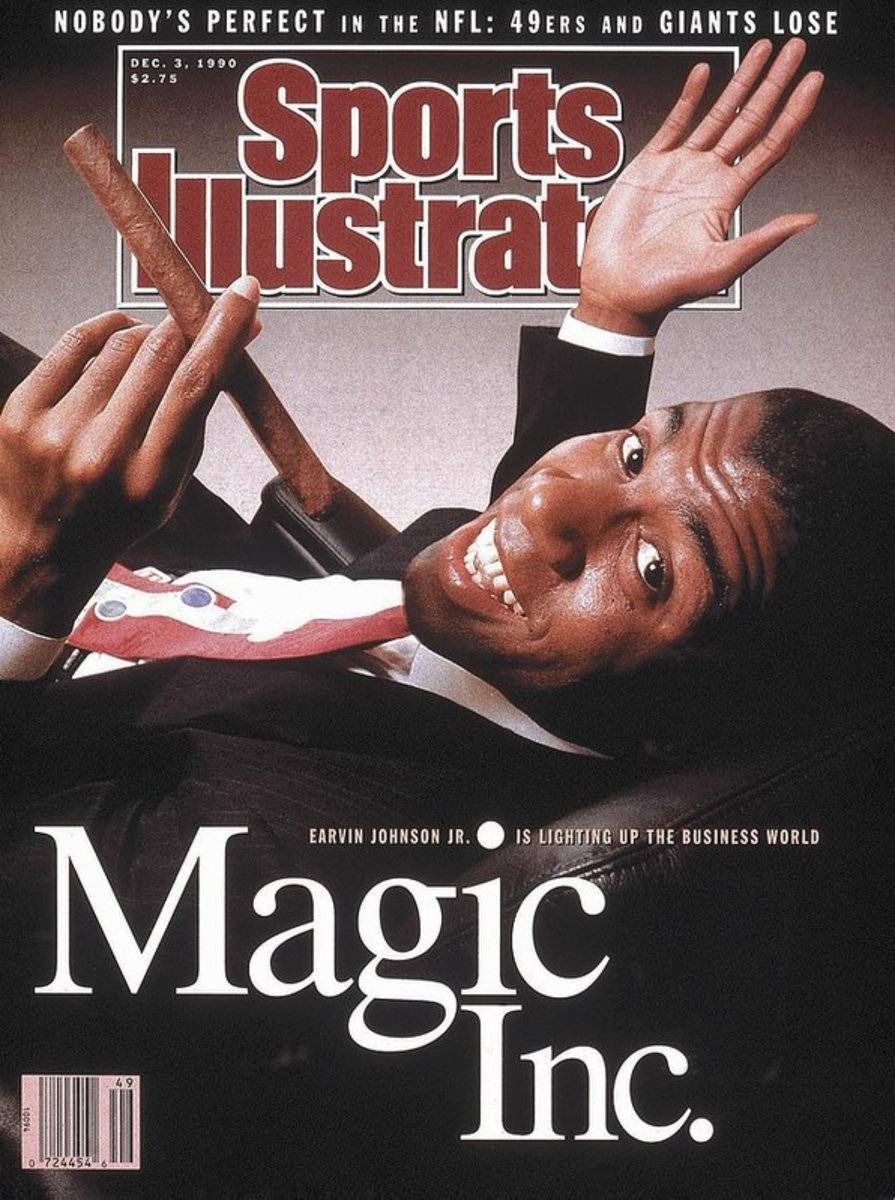 Los Angeles Lakers Magic Johnson Sports Illustrated Cover - Poster | Canvas Wall Art Print