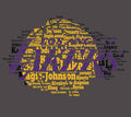 Los Angeles Lakers Word Cloud - Poster | Canvas Wall Art Print