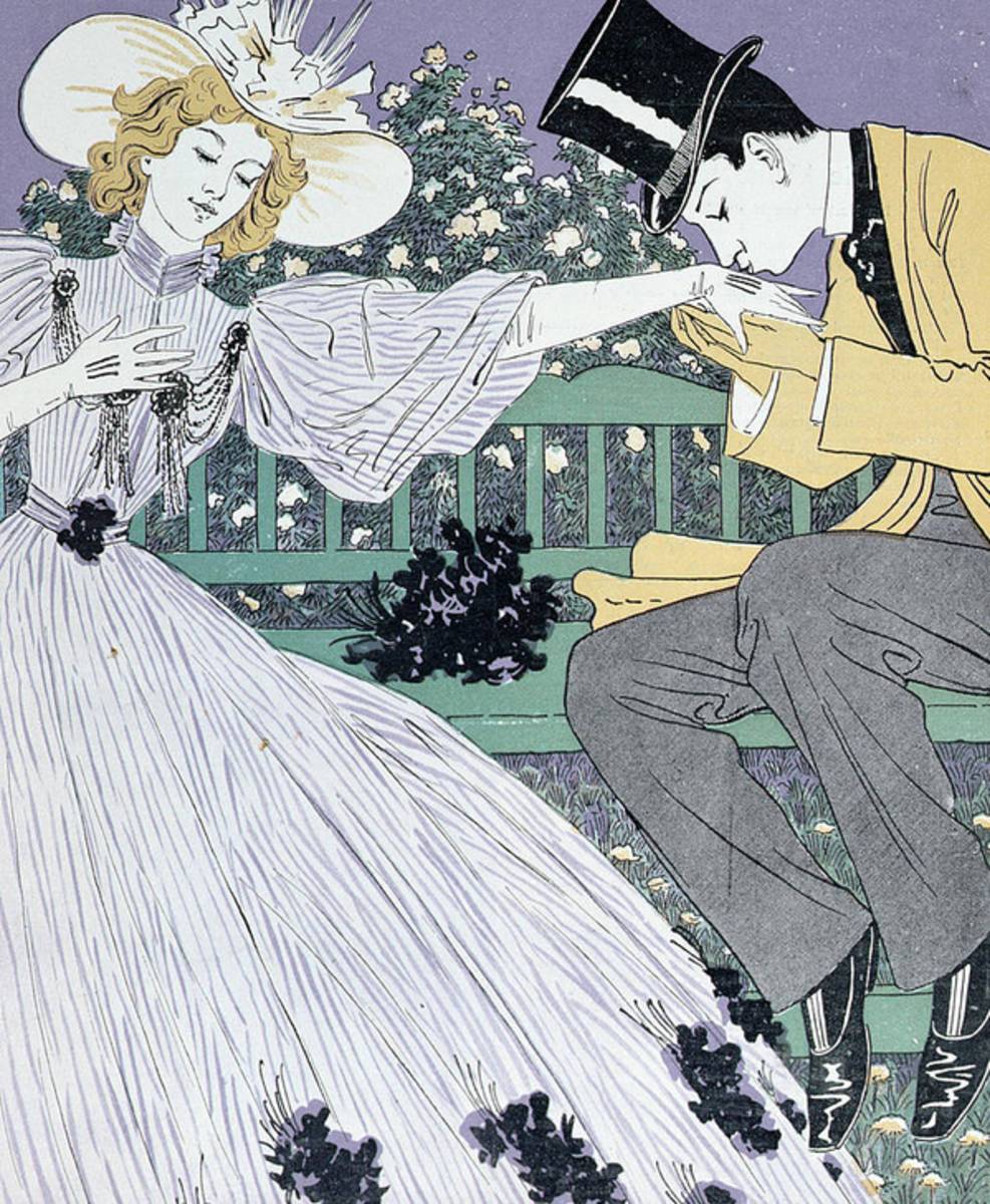 Lovers On A Bench - Poster | Canvas Wall Art Print