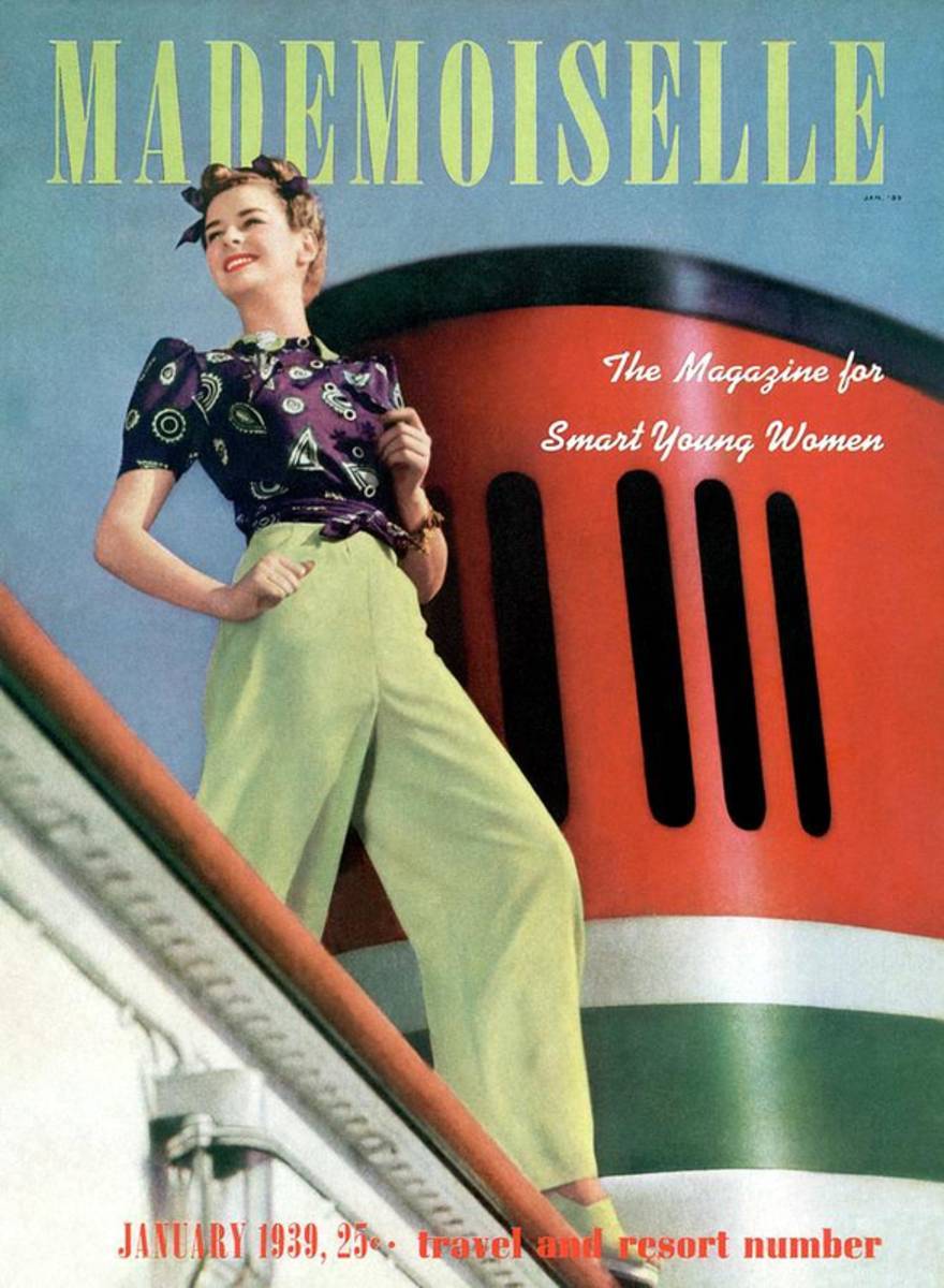 Mademoiselle Cover Featuring A Model Aboard - Poster | Canvas Wall Art Print
