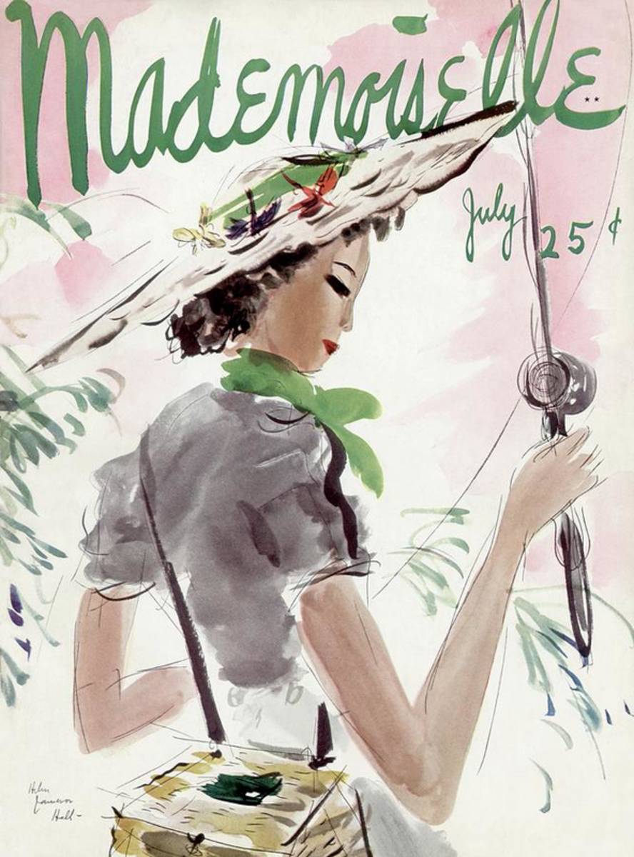 Mademoiselle Cover Featuring A Woman Holding - Poster | Canvas Wall Art Print