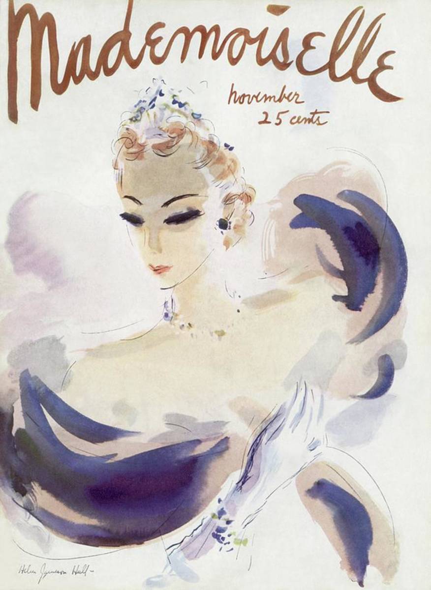 Mademoiselle Cover Featuring A Woman In A Gown - Poster | Canvas Wall Art Print