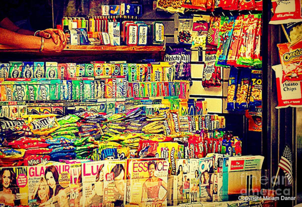 Magazines And Candy - Poster | Canvas Wall Art Print