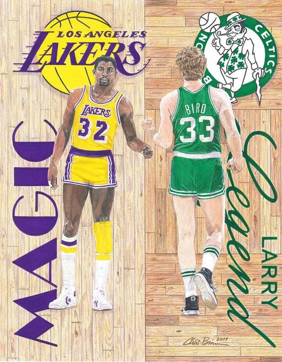 Magic Johnson And Larry Bird - Poster | Canvas Wall Art Print