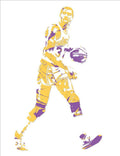 Magic Johnson Los Angeles Lakers Pixel Art 5 - Poster | Canvas Wall Art Print