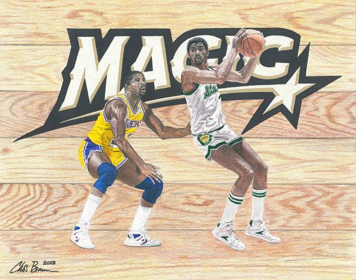 Magic Johnson Vs Magic Johnson - Poster | Canvas Wall Art Print