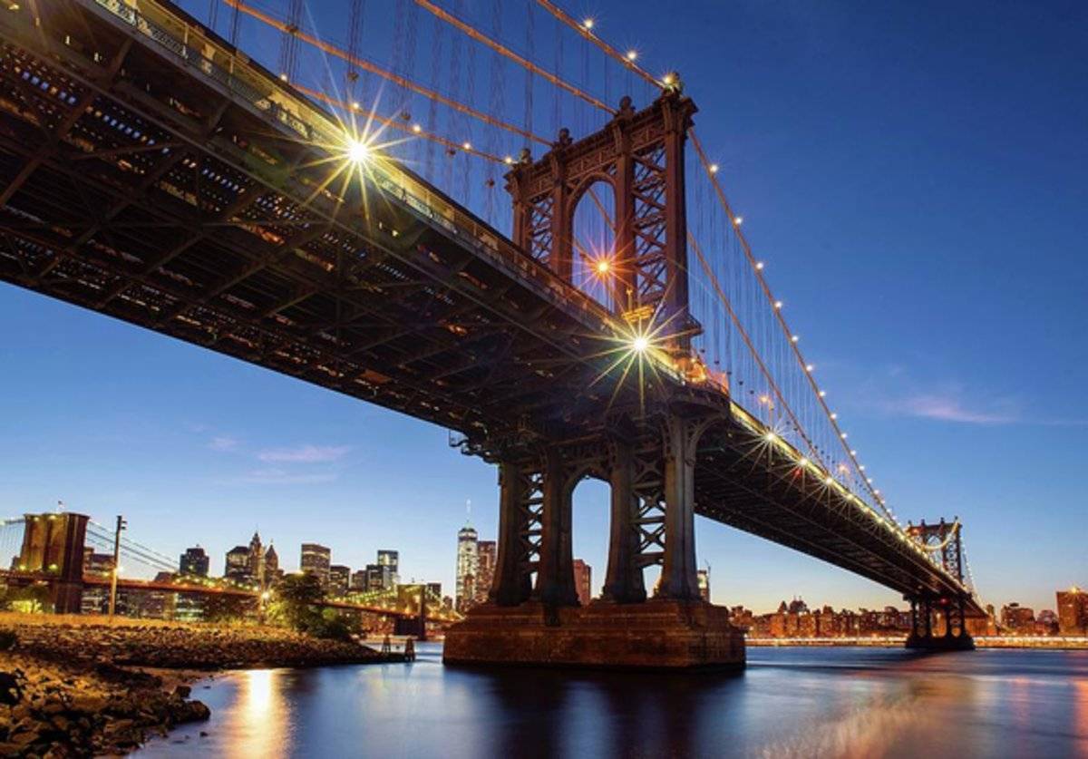 Manhattan Bridge , New York - Poster | Canvas Wall Art Print