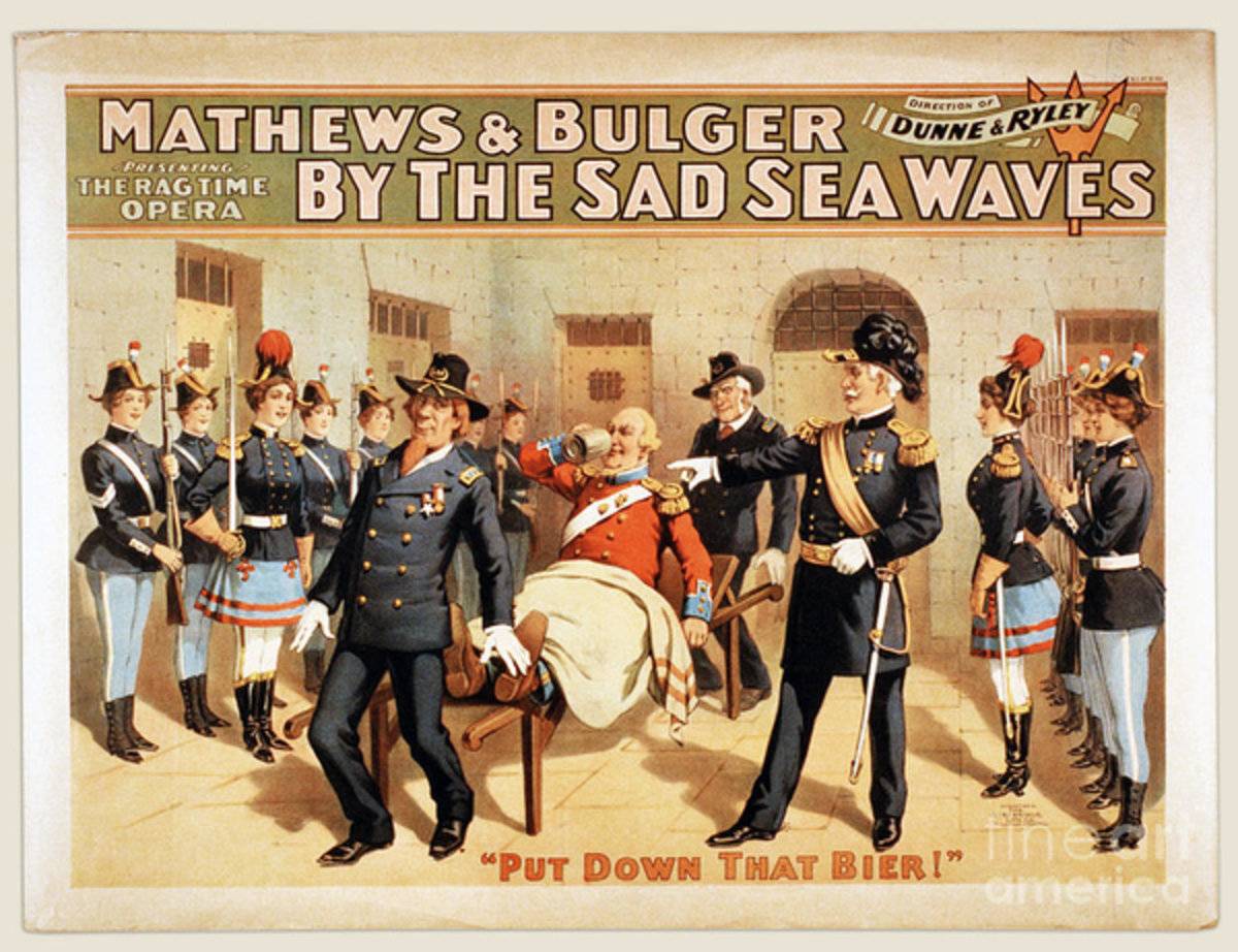 Mathews And Bulger Presenting By The Sad Sea Waves - Poster | Canvas Wall Art Print