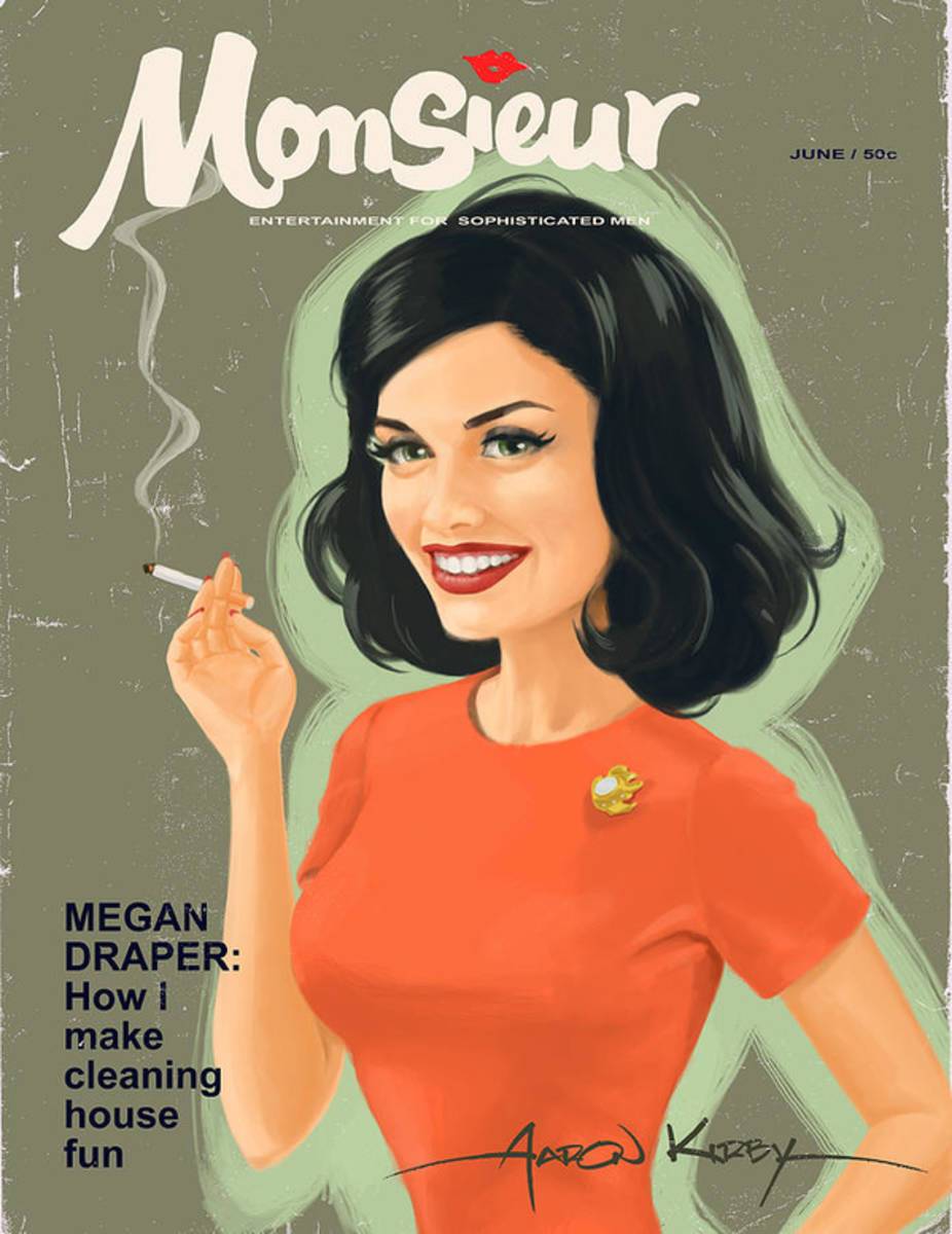Megan Draper In Monsieur - Poster | Canvas Wall Art Print