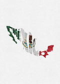 Mexico Typographic Map Flag - Poster | Canvas Wall Art Print