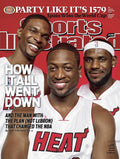 Miami Heat Chris Bosh, Dwyane Wade, And Lebron James Sports Illustrated Cover - Poster | Canvas Wall Art Print