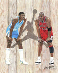 Michael Jordan Vs Michael Jordan - Poster | Canvas Wall Art Print