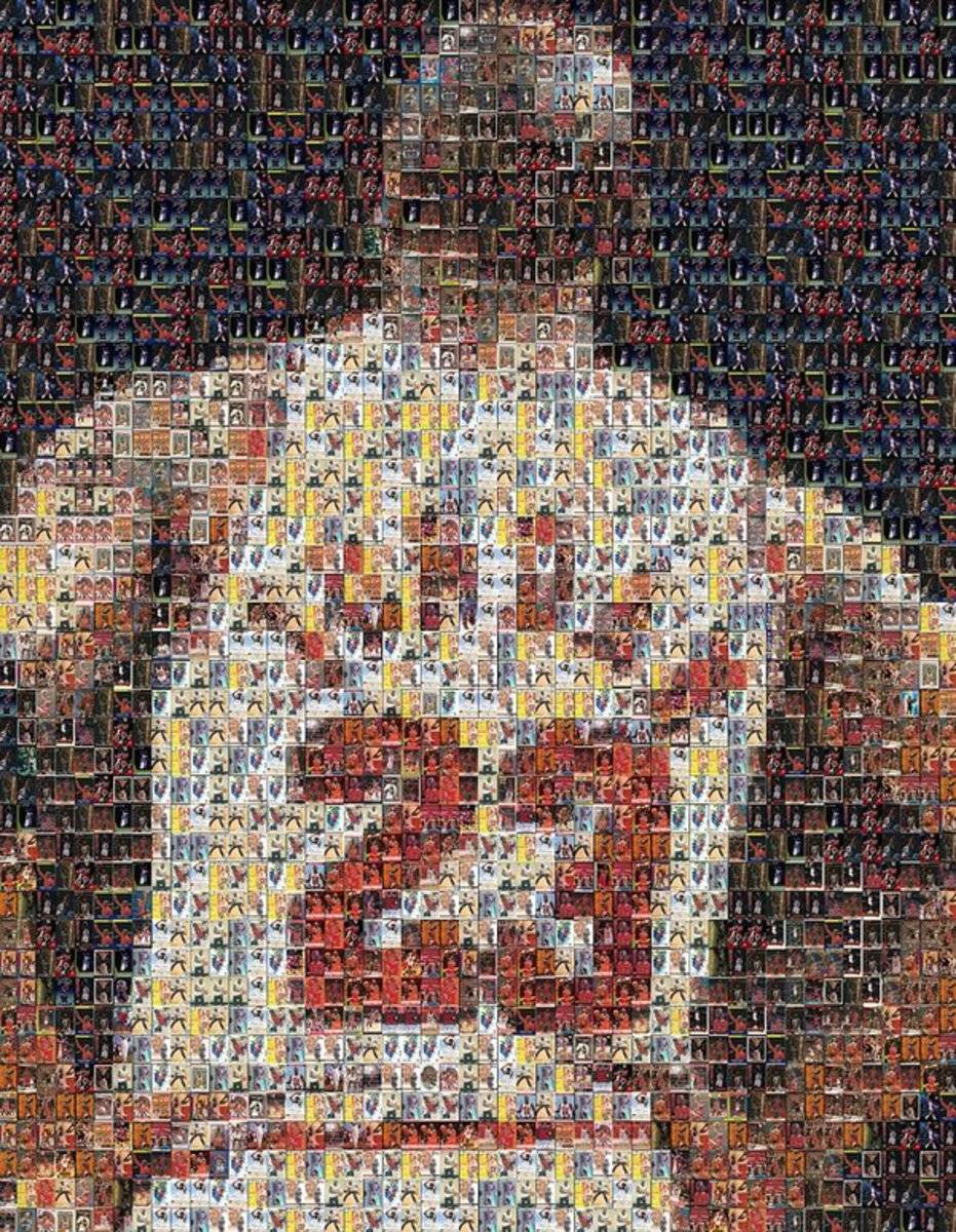 Michael Jordan Card Mosaic 2 - Poster | Canvas Wall Art Print