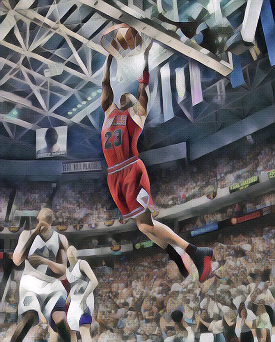 Michael Jordan Chicago Bulls Abstract Art 1 - Poster | Canvas Wall Art Print