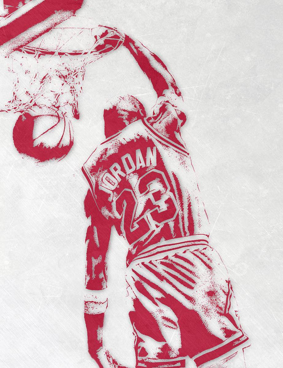 Michael Jordan Chicago Bulls Pixel Art 1 - Poster | Canvas Wall Art Print